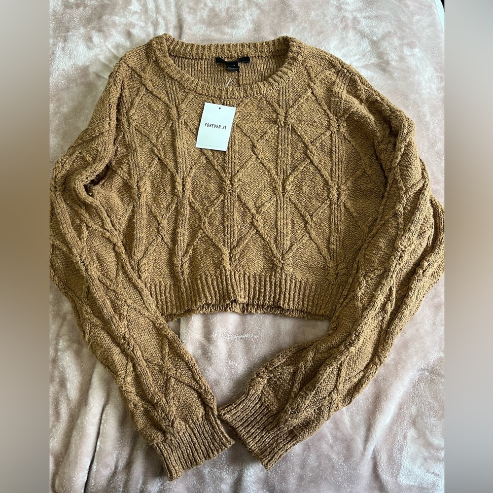 Brown cropped sweater